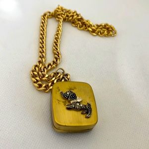 Vintage Music Box Pendant Necklace